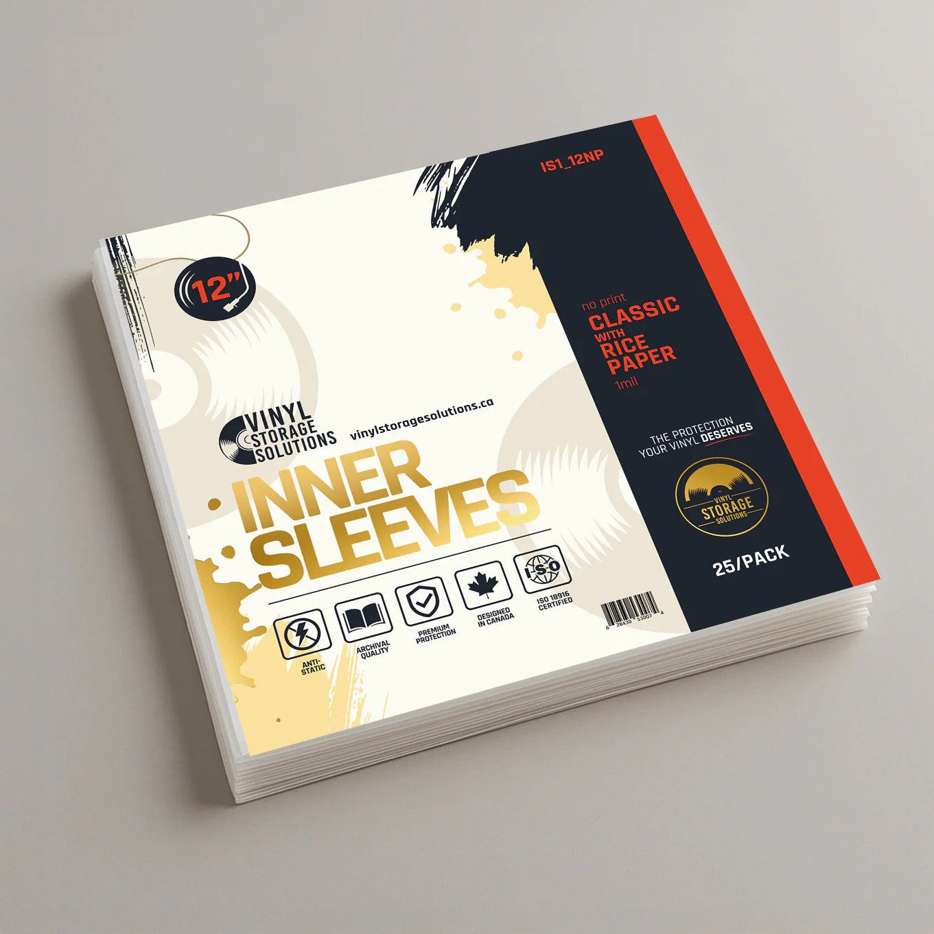 12" Inner Sleeves w/ Rice Paper - 1mil (25 pack)