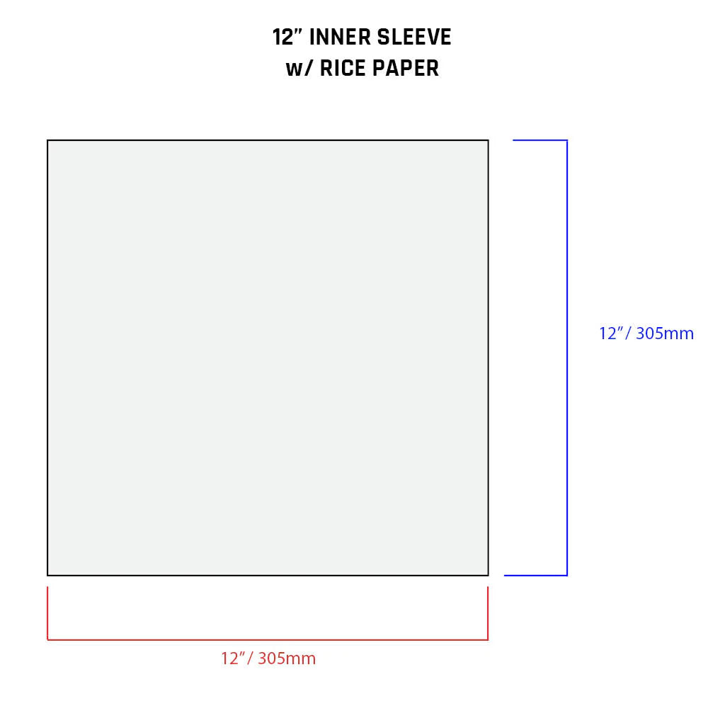 12" Inner Sleeves w/ Rice Paper - 1mil (25 pack)