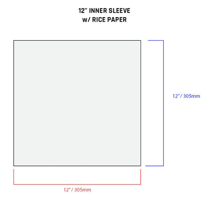 12" Inner Sleeves w/ Rice Paper - 2mil (25 pack)