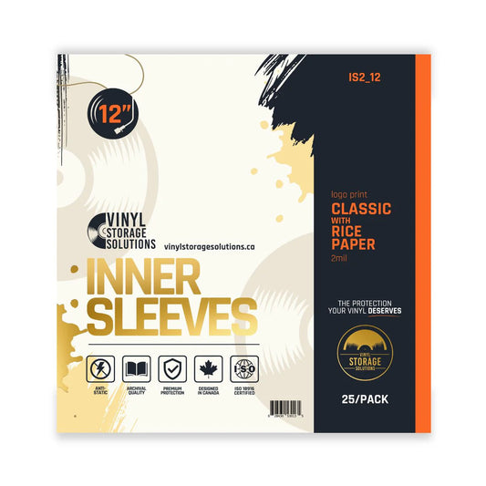 Vinyl Solutions - 12" Inner Sleeves w/ Rice Paper - 2mil (25 pack)