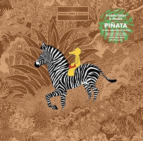 Freddie Gibbs & Madlib - Piñata (10th anniversary, Green in clear with Black & White splatter)
